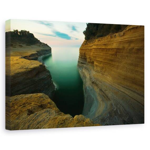 Tablou canvas - Canal D'Amour, Peisaj, Coasta, Corfu, Grecia, Marime: 40 x 60 cm - - Roveli