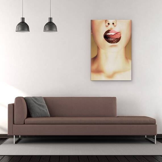 Tablou Canvas - Ciocolata, Ciocolata, Fata, Buze, Rusia, Limba, Marime: 60 x 90 cm - 2- Roveli