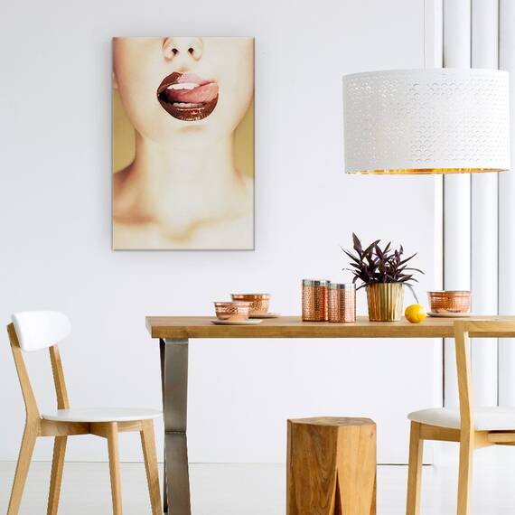 Tablou Canvas - Ciocolata, Ciocolata, Fata, Buze, Rusia, Limba, Marime: 60 x 90 cm - 4- Roveli