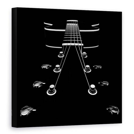 Tablou Canvas - Copilul Meu Nou, Chitara, Instrument, Contrast, Grafic, Marime: 60 x 60 cm - - Roveli