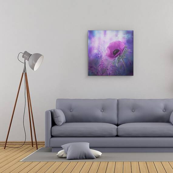 Tablou Canvas - Ecstasy, Violet, Floare, Ecstasy, Flori, Flora, Marime: 60 x 60 cm - 2- Roveli
