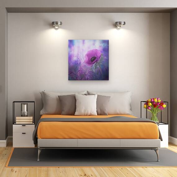 Tablou Canvas - Ecstasy, Violet, Floare, Ecstasy, Flori, Flora, Marime: 60 x 60 cm - 3- Roveli
