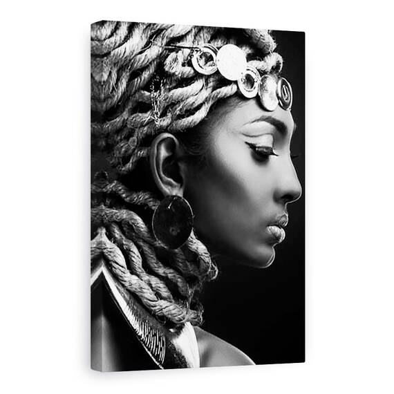 Tablou Canvas - Egipt II, Monede, Model, Cercei, Bijuterii, Moda, Marime: 60 x 90 cm - - Roveli