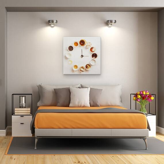 Tablou Canvas - Este Intotdeauna Timp De Cafea, Alb, Natura Moarta, Fierbinte, Marime: 60 x 60 cm - 3- Roveli