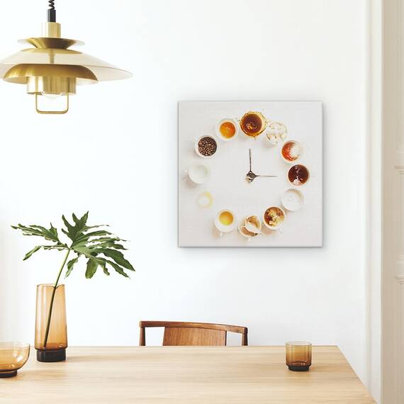 Tablou Canvas - Este Intotdeauna Timp De Cafea, Alb, Natura Moarta, Fierbinte, Marime: 60 x 60 cm - 4- Roveli