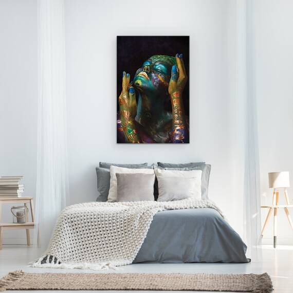 Tablou Canvas - Fish & Ulei, Peste, Ulei, Fata, Corp, Verde, Marime: 60 x 90 cm - 3- Roveli