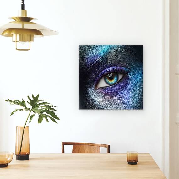 Tablou Canvas - Frumusete, Ochi, Abstract, Violet, Iris, Marime: 60 x 60 cm - 4- Roveli