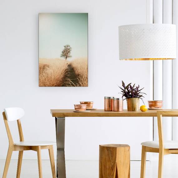 Tablou Canvas - Iarba Si Cale, Copac, Singuratic, Copac, Calea, Iarba, Marime: 60 x 90 cm - 4- Roveli