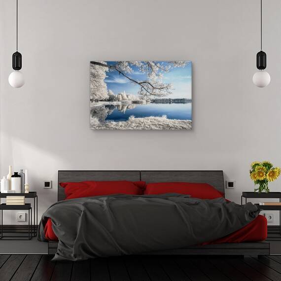 Tablou canvas - Irenkowo, Peisaj, Reflectie, Calm, Frunze, Marime: 40 x 60 cm - 3- Roveli