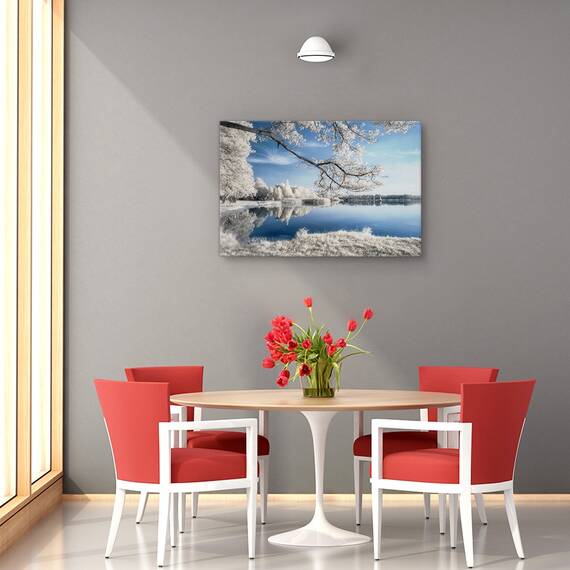 Tablou canvas - Irenkowo, Peisaj, Reflectie, Calm, Frunze, Marime: 40 x 60 cm - 4- Roveli