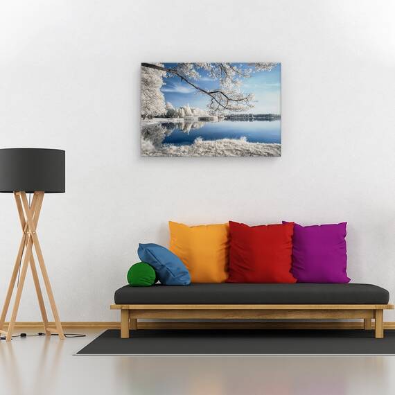 Tablou canvas - Irenkowo, Peisaj, Reflectie, Calm, Frunze, Marime: 60 x 90 cm - 2- Roveli