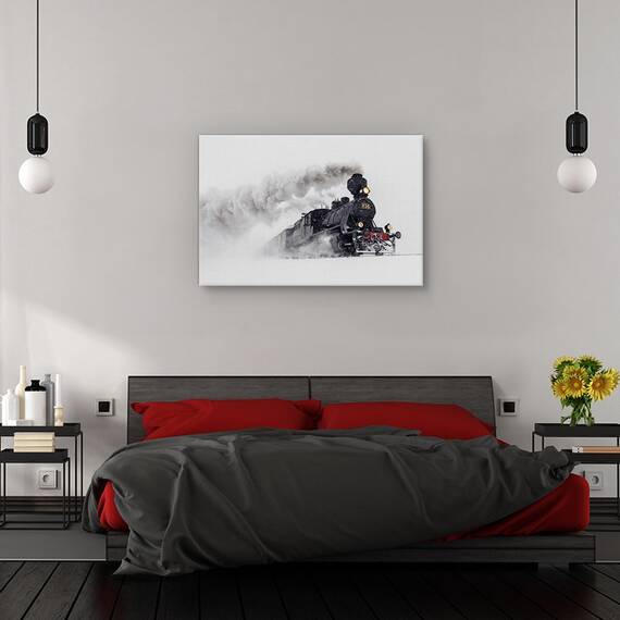 Tablou canvas - Little-Jumbo, Obiecte, Tren Cu Aburi, Transport, Epoca, Marime: 40 x 60 cm - 3- Roveli