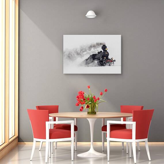 Tablou canvas - Little-Jumbo, Obiecte, Tren Cu Aburi, Transport, Epoca, Marime: 40 x 60 cm - 4- Roveli