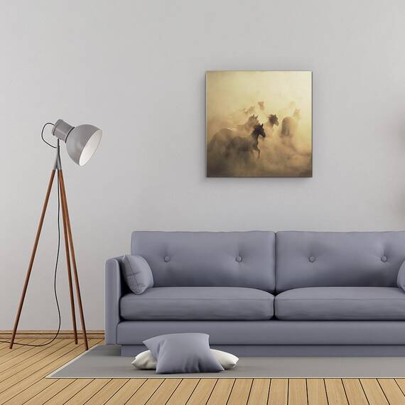 Tablou Canvas - Migrarea Cailor, Cappadocia, Praf, Marime: 60 x 60 cm - 2- Roveli