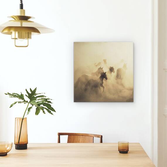 Tablou Canvas - Migrarea Cailor, Cappadocia, Praf, Marime: 60 x 60 cm - 4- Roveli