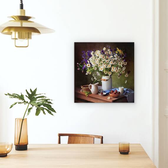 Tablou Canvas - Natura Moarta, Bloom, Vaza, Borcan, Ulcior, Marime: 60 x 60 cm - 4- Roveli