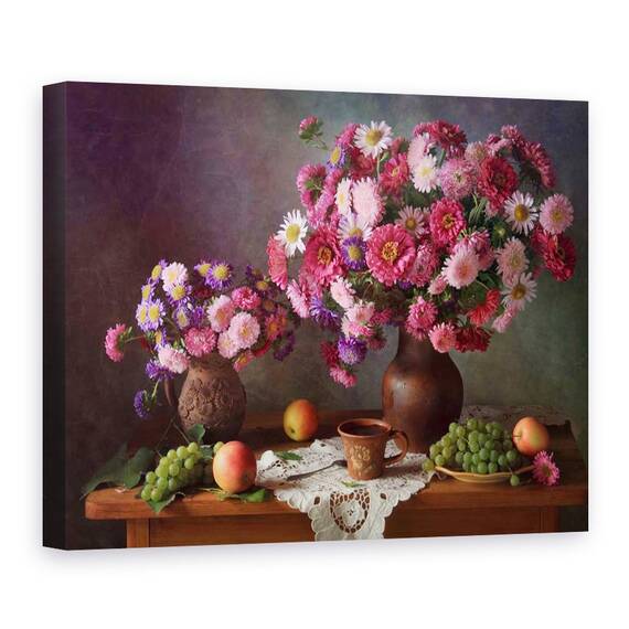 Tablou Canvas - Freedoom, Buburuza, Smoc Pufos, Macro, Papadie, Floare, Marime: 50 x 70 cm - - Roveli