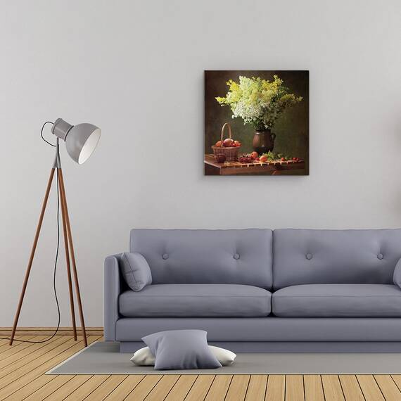 Tablou Canvas - Natura Moarta Alba, Marime: 60 x 60 cm - 2- Roveli