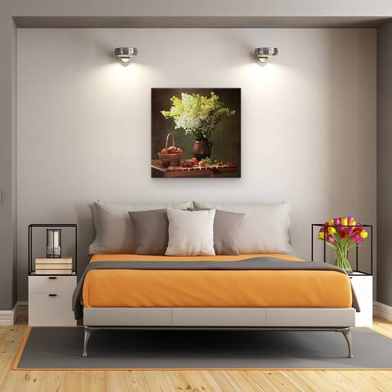 Tablou Canvas - Natura Moarta Alba, Marime: 60 x 60 cm - 3- Roveli