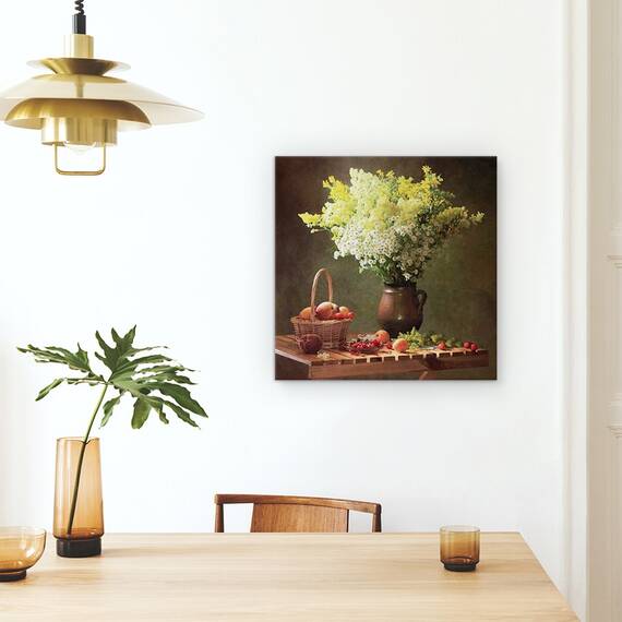 Tablou Canvas - Natura Moarta Alba, Marime: 60 x 60 cm - 4- Roveli