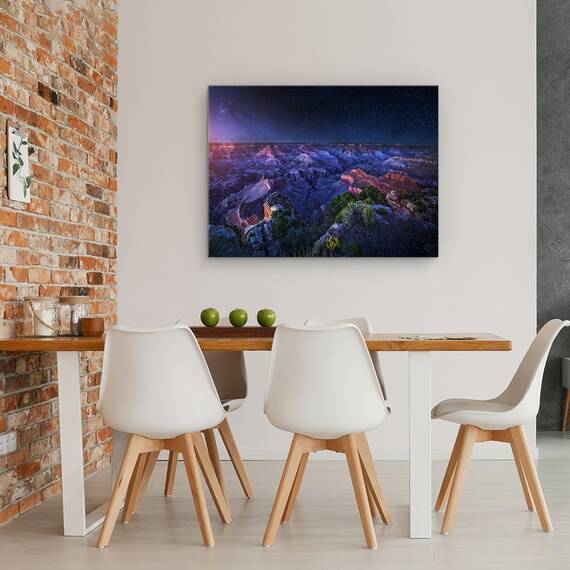 Tablou Canvas - Noaptea Marelui Canion, Peisaj, Valea, Mov, Marime: 50 x 70 cm - 4- Roveli