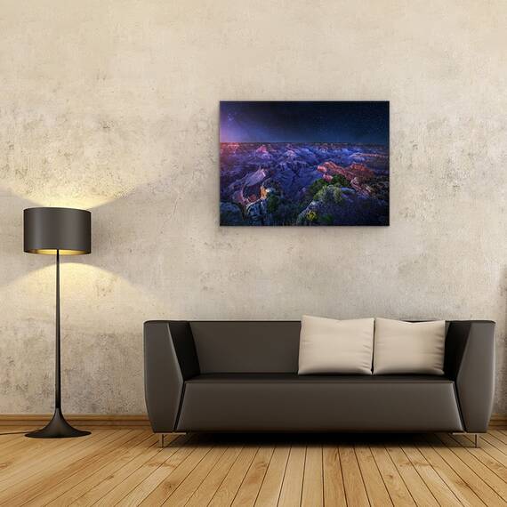 Tablou Canvas - Noaptea Marelui Canion, Peisaj, Valea, Mov, Marime: 60 x 80 cm - 2- Roveli