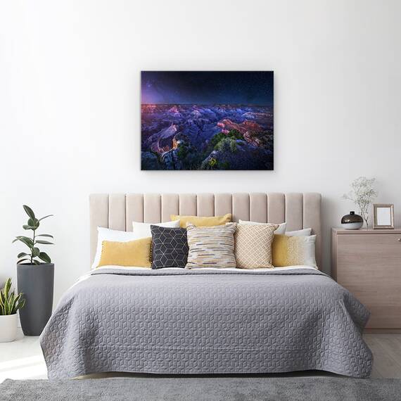 Tablou Canvas - Noaptea Marelui Canion, Peisaj, Valea, Mov, Marime: 60 x 80 cm - 3- Roveli