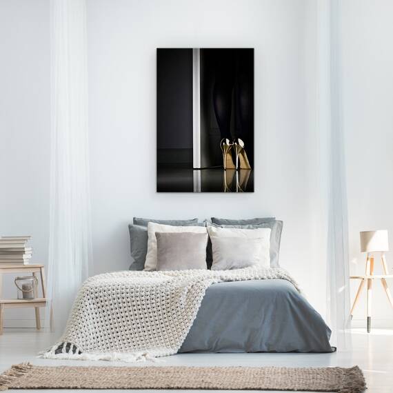 Tablou Canvas - Ochi De Aur, Aur, Aur, Tocuri Inalte, Pantofi, Pantofi, Marime: 60 x 90 cm - 3- Roveli