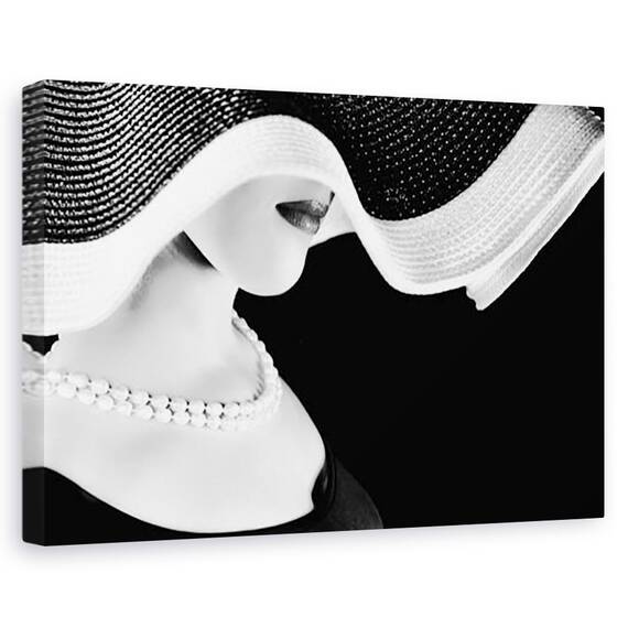 Tablou canvas - Orbitele lui Venus, Portret, Palarie, Femeie, Moda, Marime: 40 x 60 cm - - Roveli