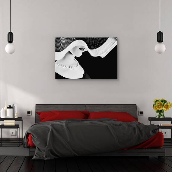 Tablou canvas - Orbitele lui Venus, Portret, Palarie, Femeie, Moda, Marime: 40 x 60 cm - 3- Roveli