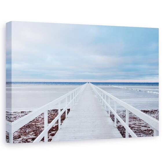 Tablou canvas - Podul, Peisaj, Suedia, Mare, Debarcader, Marime: 40 x 60 cm - - Roveli
