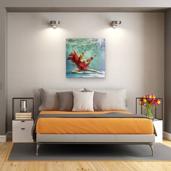 Tablou Canvas - Preludiu, Subacvatice, Muzica, Instrument, Suprafata, Marime: 60 x 60 cm - 3- Roveli
