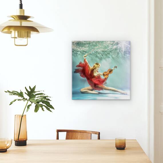 Tablou Canvas - Preludiu, Subacvatice, Muzica, Instrument, Suprafata, Marime: 60 x 60 cm - 4- Roveli
