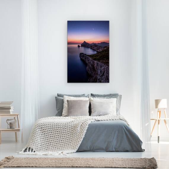 Tablou Canvas - Stralucire Timpurie, Noapte, Coasta, Recif, Stanca, Marime: 60 x 90 cm - 3- Roveli