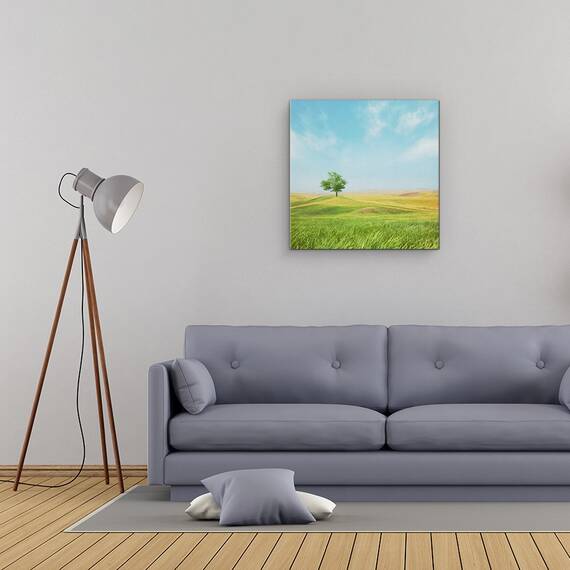 Tablou Canvas - Totul E Bine, Copac, Peisaj, Vara, Singur, Marime: 60 x 60 cm - 2- Roveli