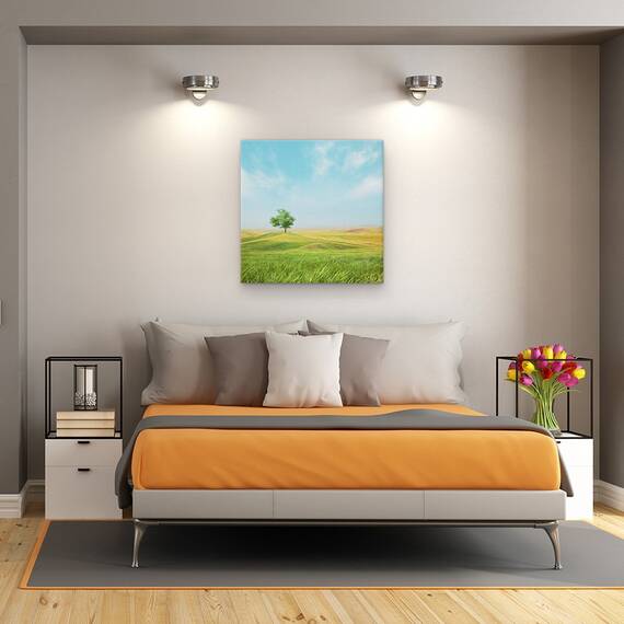Tablou Canvas - Totul E Bine, Copac, Peisaj, Vara, Singur, Marime: 60 x 60 cm - 3- Roveli