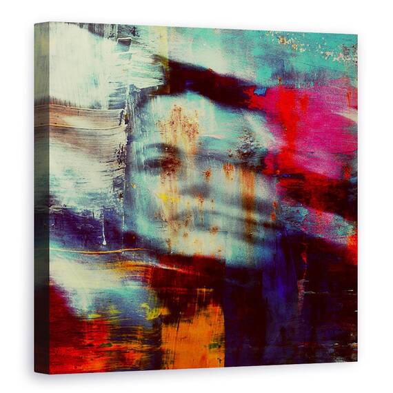 Tablou Canvas - Umbre, Pictura, Portret, Filtru, Vopsea, Fata, Marime: 60 x 60 cm - - Roveli