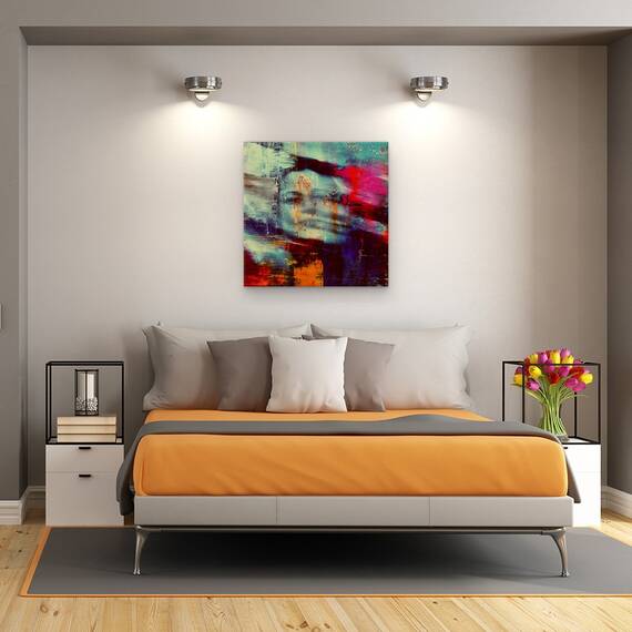 Tablou Canvas - Umbre, Pictura, Portret, Filtru, Vopsea, Fata, Marime: 60 x 60 cm - 3- Roveli