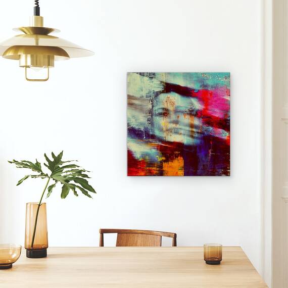 Tablou Canvas - Umbre, Pictura, Portret, Filtru, Vopsea, Fata, Marime: 60 x 60 cm - 4- Roveli