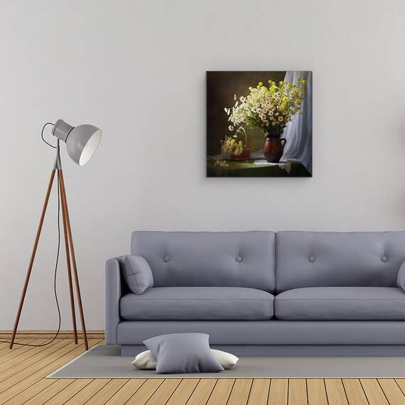 Tablou Canvas - Un Buchet De Flori De Pajiste, Marime: 60 x 60 cm - 2- Roveli