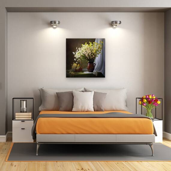 Tablou Canvas - Un Buchet De Flori De Pajiste, Marime: 60 x 60 cm - 3- Roveli