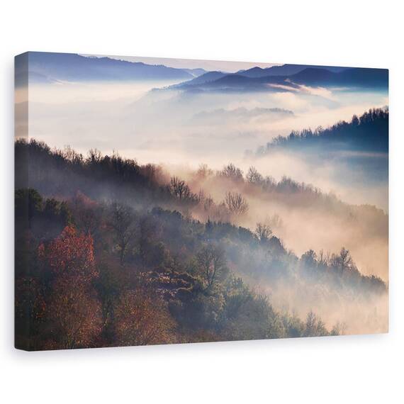 Tablou canvas - Lemn mistic, Peisaj, Toamna, Lumina, Marime: 60 x 90 cm - - Roveli