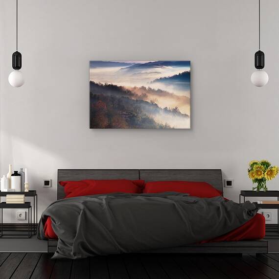 Tablou canvas - Lemn mistic, Peisaj, Toamna, Lumina, Marime: 60 x 90 cm - 3- Roveli