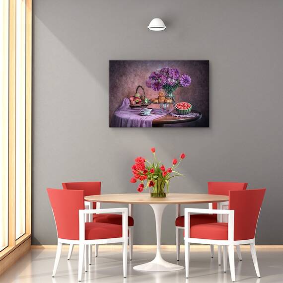 Tablou canvas - Margareta rosie, Flori, Frumusete, Planta, Marime: 60 x 90 cm - 4- Roveli