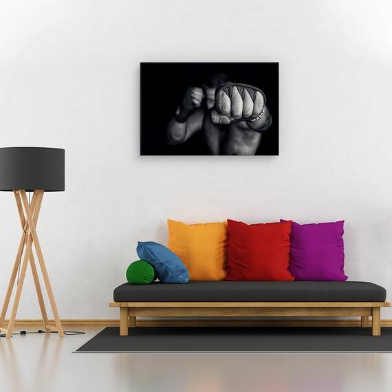 Tablou canvas - Abia trezit, Peisaj, Padure, Albastru, Ceata, Marime: 60 x 90 cm - 2- Roveli