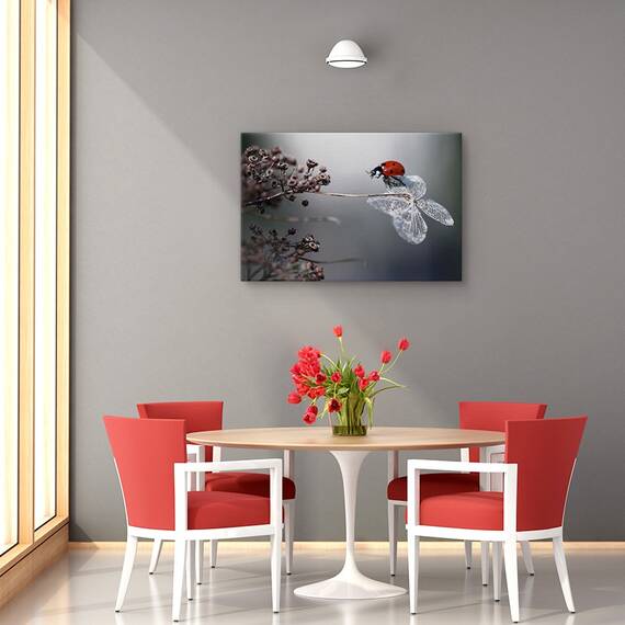 Tablou canvas - Triada, Natura moarta, Petale, Geometrie, Simplitate, Marime: 60 x 90 cm - 4- Roveli