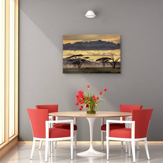 Tablou canvas - Armonie verde, Natura moarta, Frunza, Verde, Reflectie, Marime: 60 x 90 cm - 4- Roveli