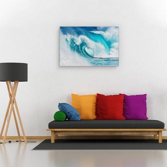 Tablou canvas - Sub pervaz, Peisaj, Cascada, Pestera, Stanca, Marime: 60 x 90 cm - 3- Roveli