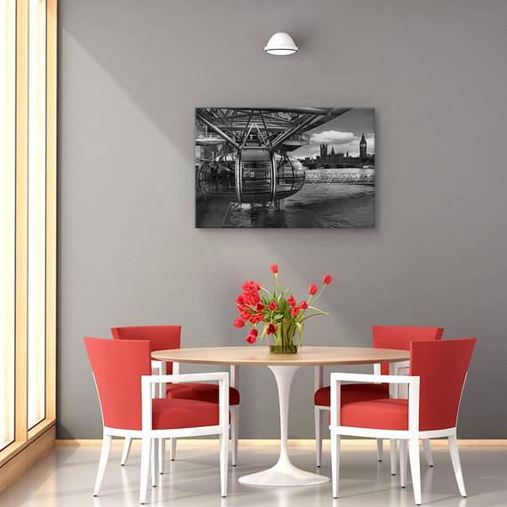 Tablou canvas - Cand trecutul intalneste viitorul, Londra, Westminister, London Eye, Marime: 60 x 90 cm - 4- Roveli