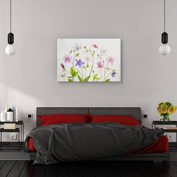 Tablou canvas - Papadie, Flori, Fragilitate, Turcoaz, Marime: 60 x 90 cm - 3- Roveli